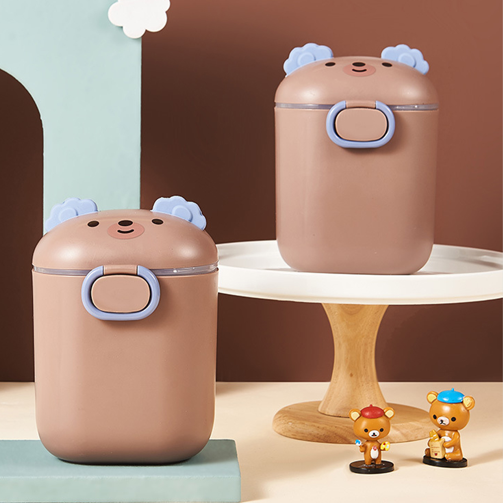 Baby Food Essentials - ภาชนะบรรจุอาหารเด็กแบบพกพา พร้อมหูหิ้ว ปิดผนึกแน่นสนิท มีช่องแบ่งสำหรับเก็บซีเรียลและอาหารเด็กจำเป็น