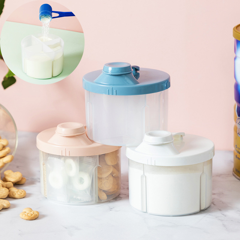 Baby Food Essentials - 4ตารางแบบพกพาที่เก็บอาหารสำหรับเด็กกล่อง Essential ธัญพืชนมผงทารกกล่องขนมสำหรับเด็กคอนเทนเนอร์