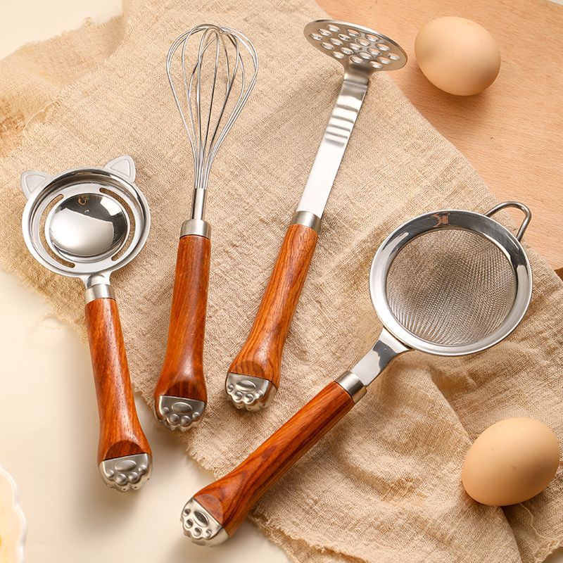 Baby Food Essentials - เครื่องมือทำอาหารเด็ก ตะแกรงกรองน้ำมันข้าว ที่แยกไข่ขาว ดีไซน์แบบกรงเล็บ ใช้ในบ้าน ช้อนตักข้าว