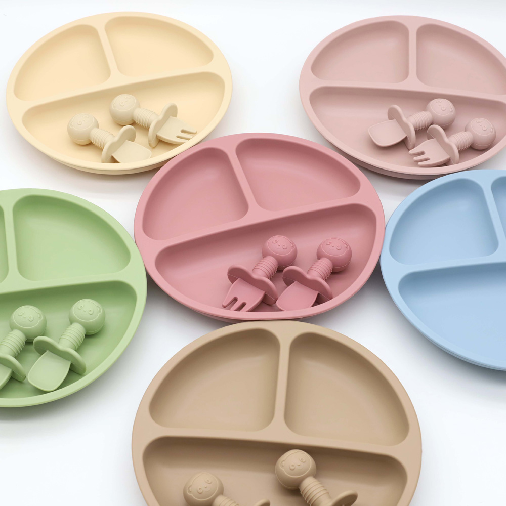 ชุดจานชามซิลิโคนสําหรับเด็ก 3  - Baby Food Tracker บทวิจารณ์และราคา