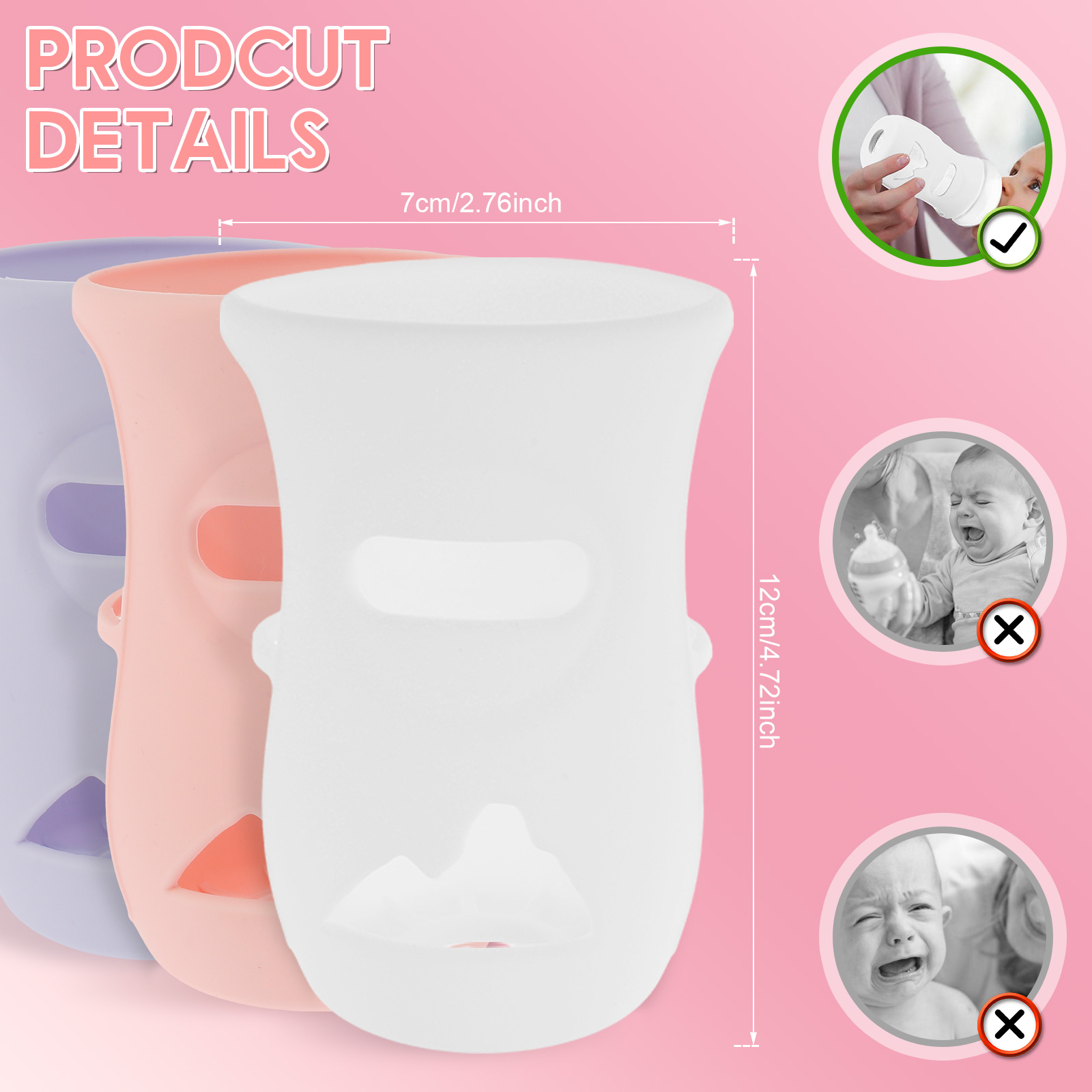 แขนซิลิโคนซิลิโคนเด็กขวดแก้วฉน - Baby Food Natural บทวิจารณ์และราคา