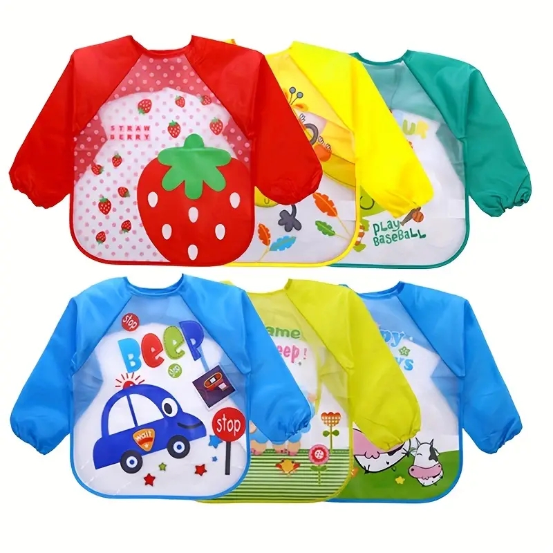 กันน้ํา EVA แขนยาวผ้ากันเปื้อน - Baby Food Tracker บทวิจารณ์และราคา
