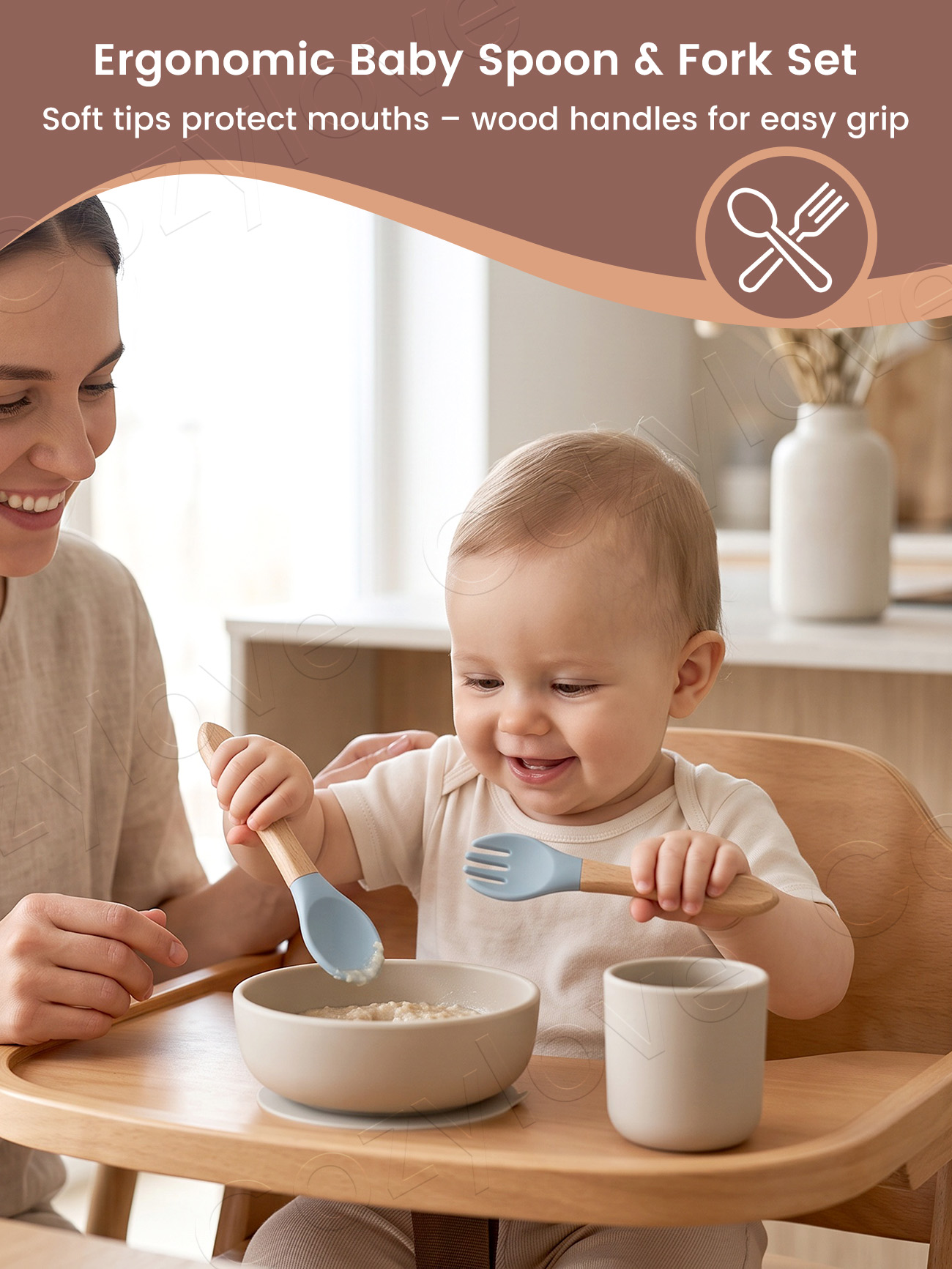ชุดช้อนส้อมซิลิโคนสำหรับเด็ก,  - Baby Food Natural บทวิจารณ์และราคา