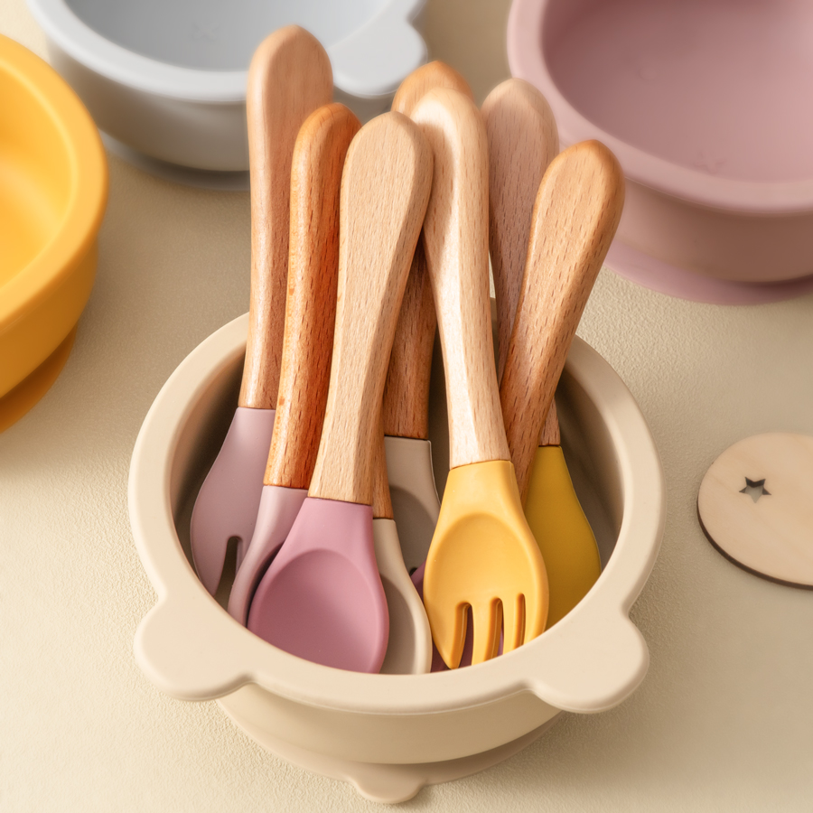 2PCS เด็กการเรียนรู้ช้อนชุดอาห - Baby Food Product บทวิจารณ์และราคา